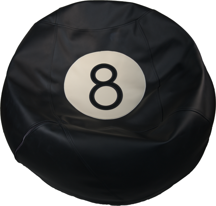 *COVER ONLY* 8-ball bean bag cover, pleather