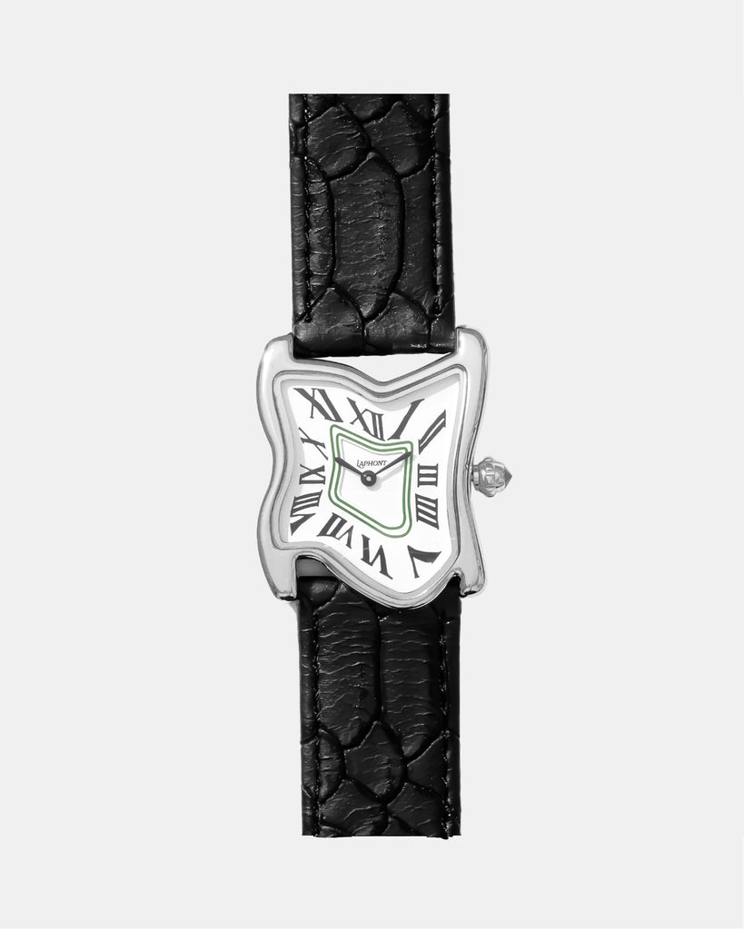 Square Melting Watch Silver Large